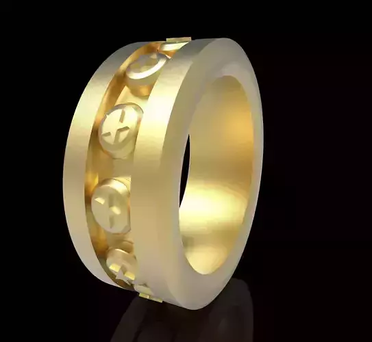 Amerika gold ring with diamonds