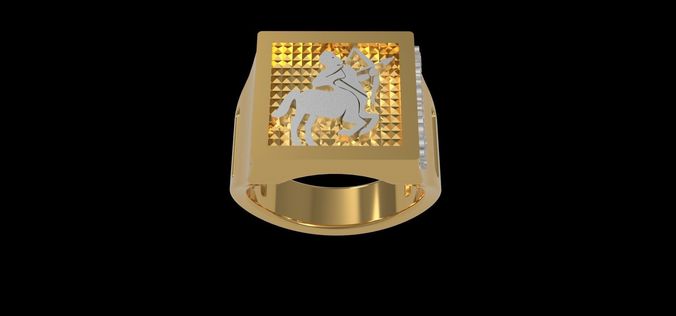 Zodiac SAGITTARIUS ring 3D print model