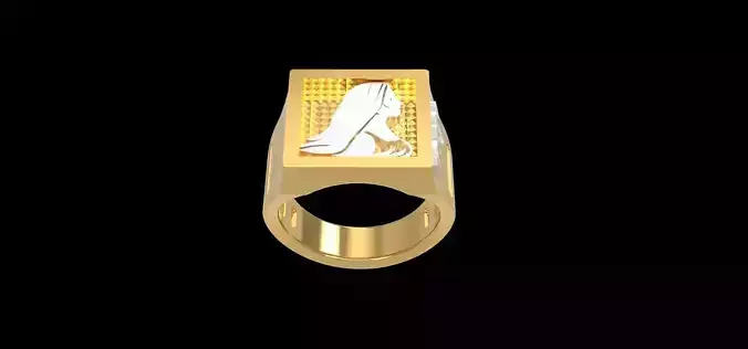 Zodiac VIRGO ring 3D print model