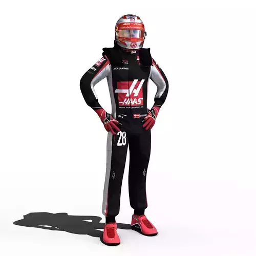Kevin Magnussen 2018 Low-poly 3D model