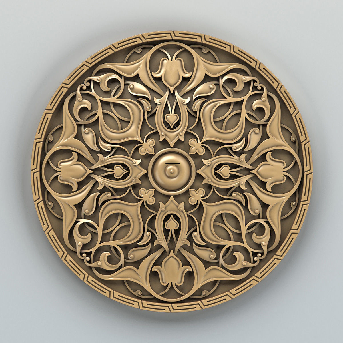 Round rosette 010 3D print model_1