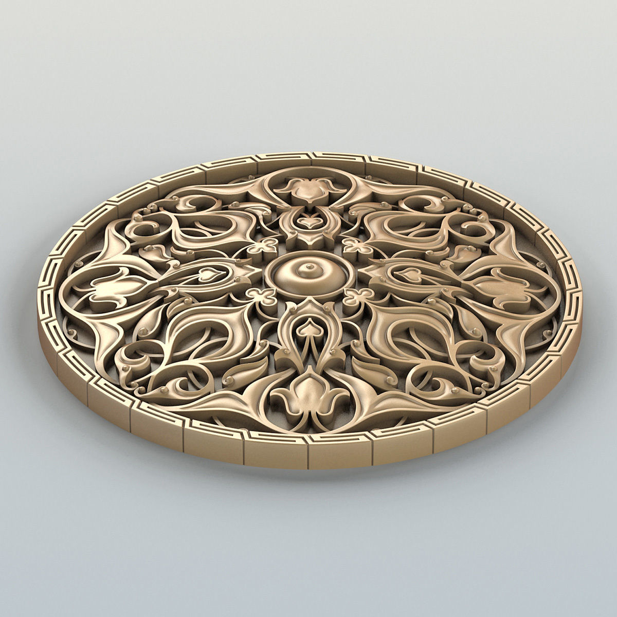 Round rosette 010 3D print model_3