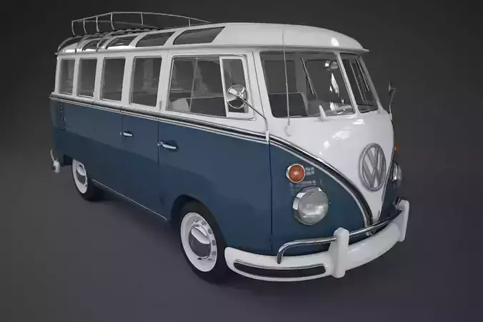 VW Samba T1 Bus 3D model