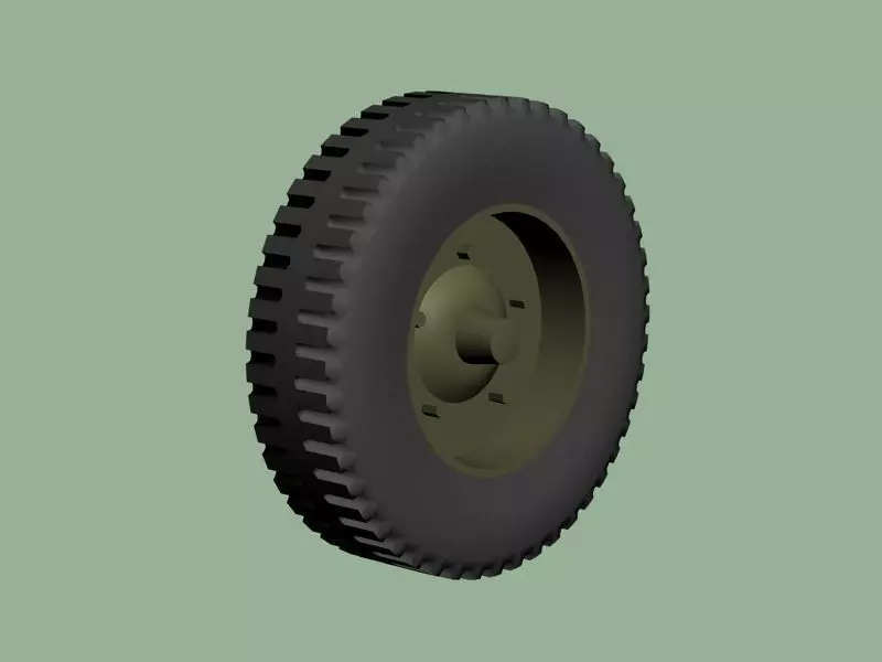 truck wheel printable 3D print model