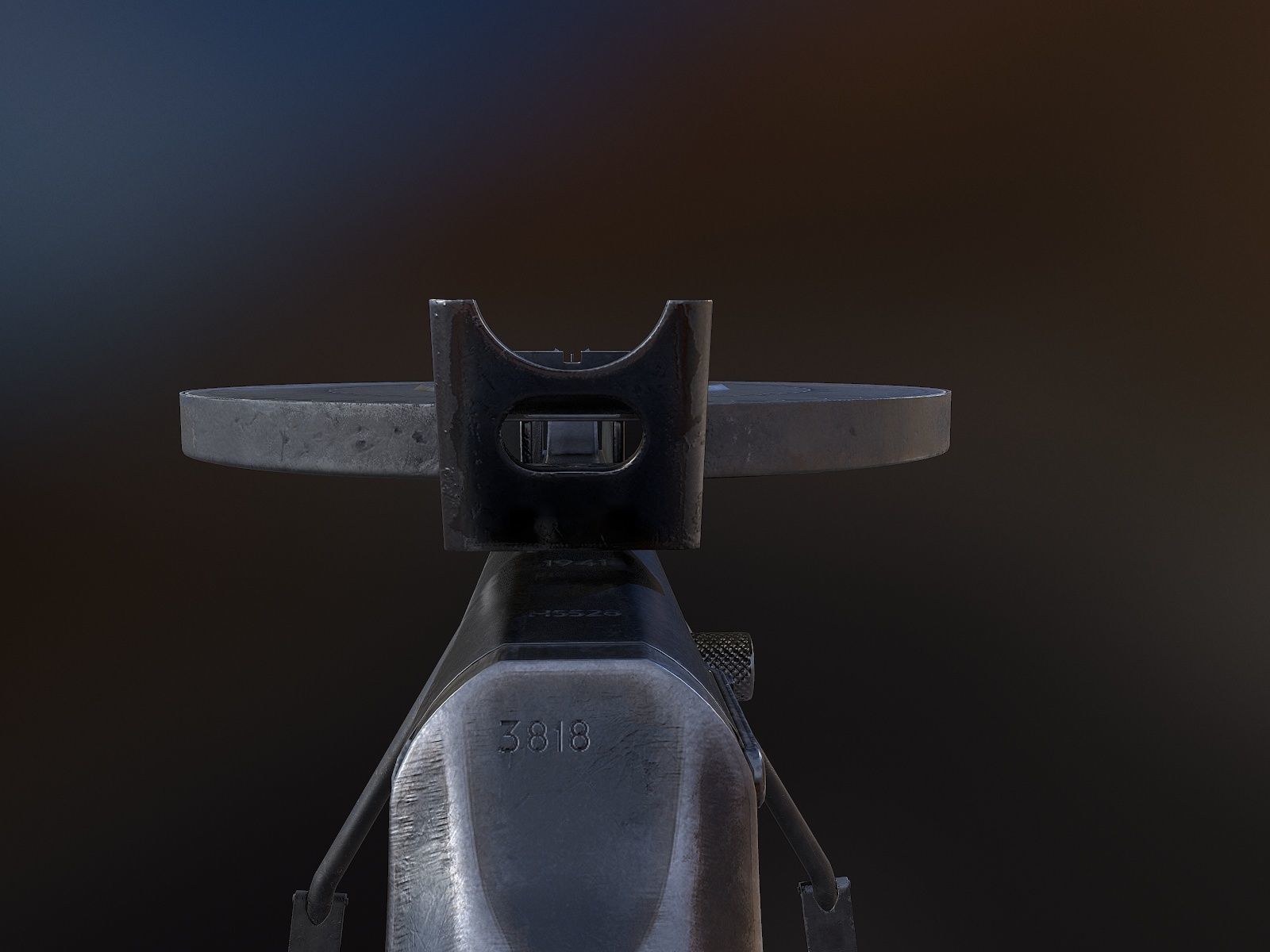 DP-28 Light Machine Gun Low-poly 3D model_11