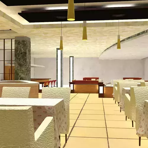 Restaurant de Poissons Puante 3D model