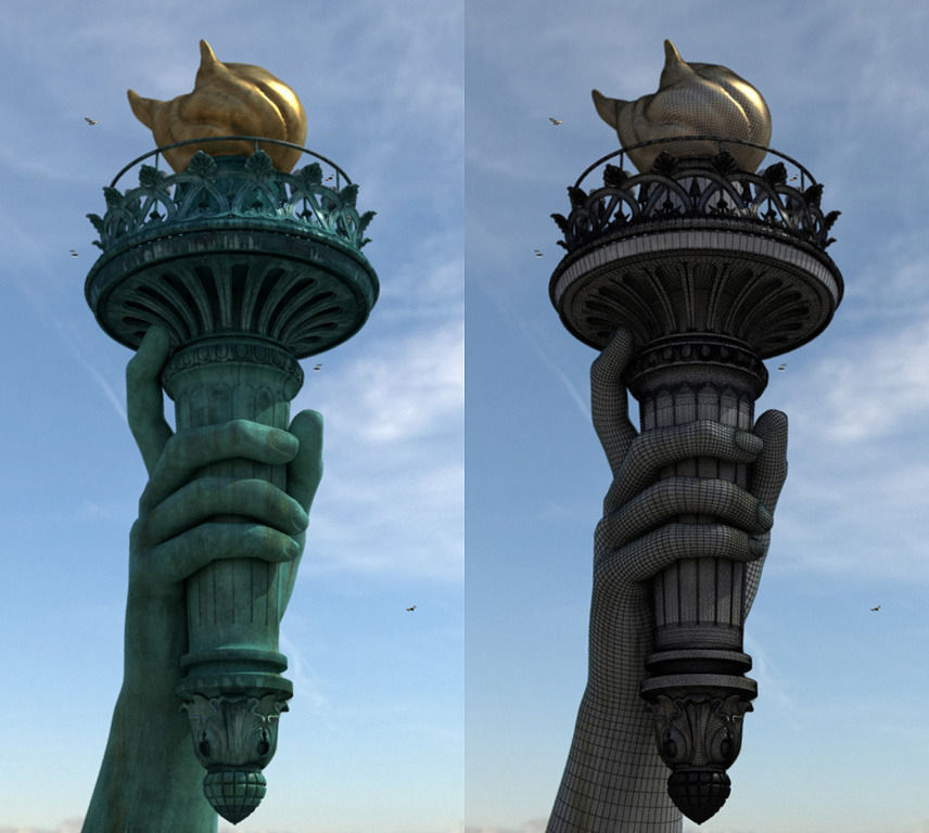 Statue of Liberty 3D model_7