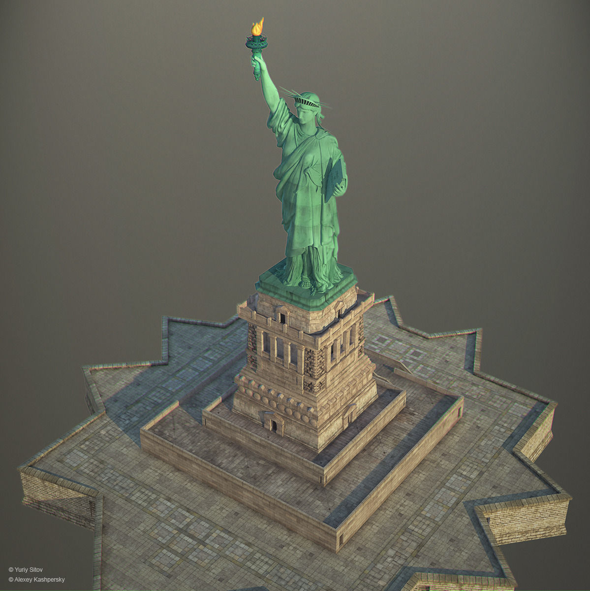 Statue of Liberty 3D model_10