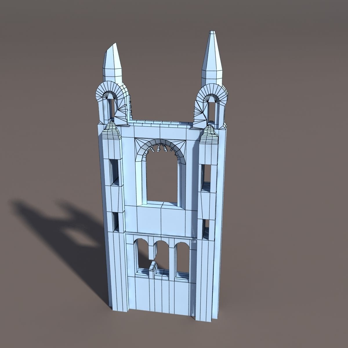 Castle Ruin - Tower Low poly 3d Model Low-poly 3D model_7