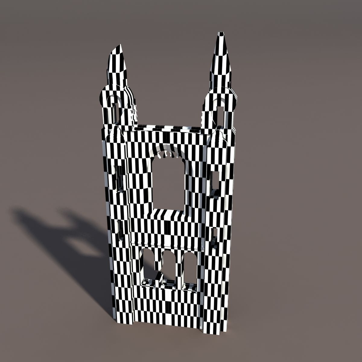 Castle Ruin - Tower Low poly 3d Model Low-poly 3D model_4