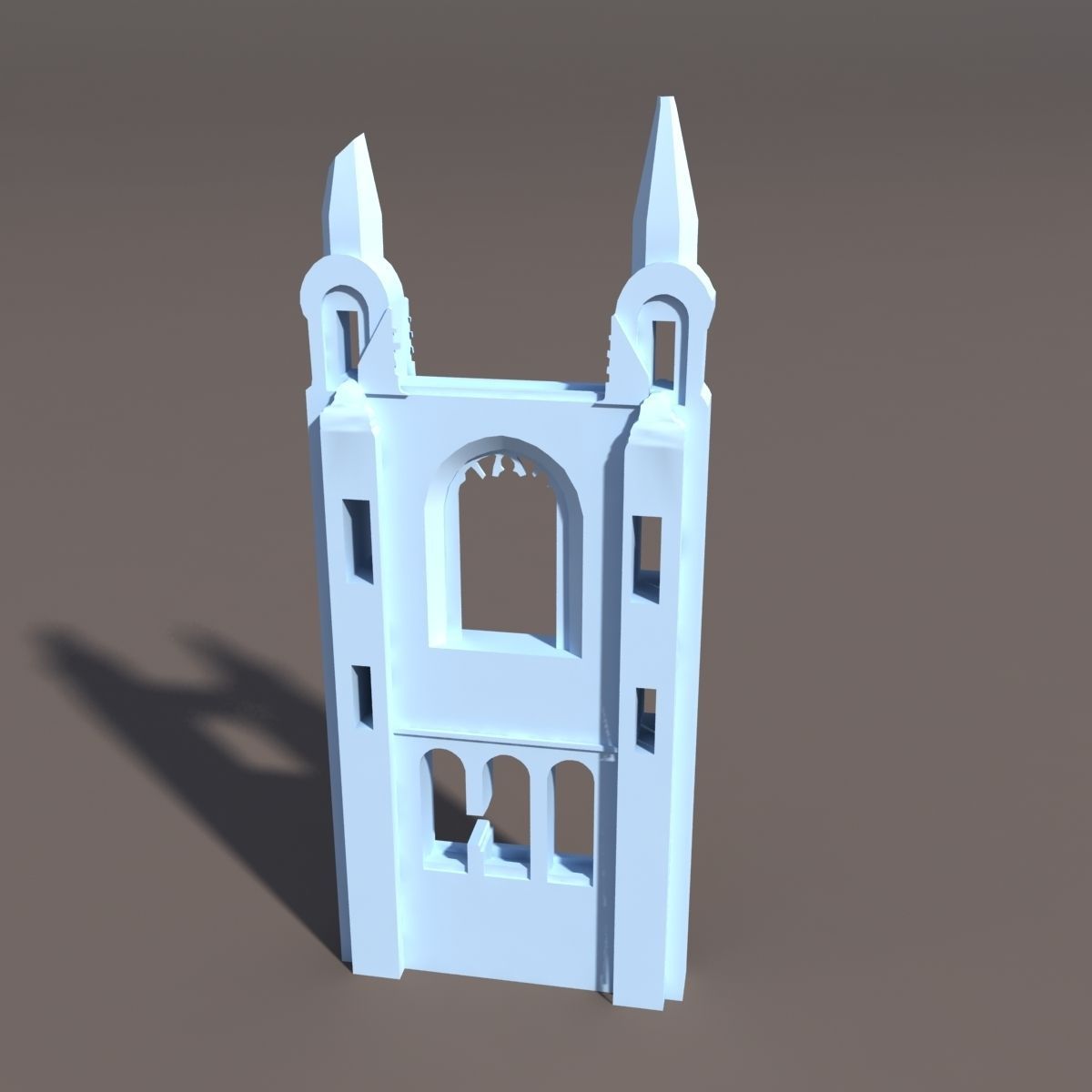 Castle Ruin - Tower Low poly 3d Model Low-poly 3D model_3