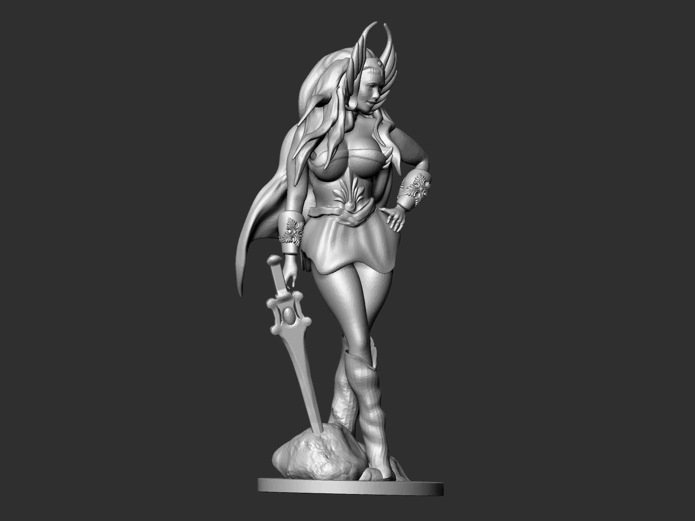 She Ra Sculpture 3D print model_3