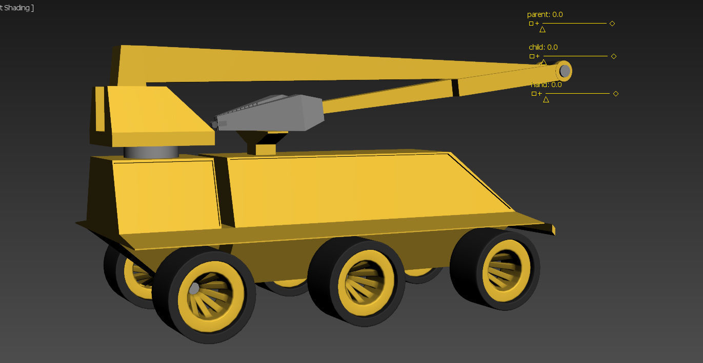 Robot Crane Vehicle Low-poly 3D model_8