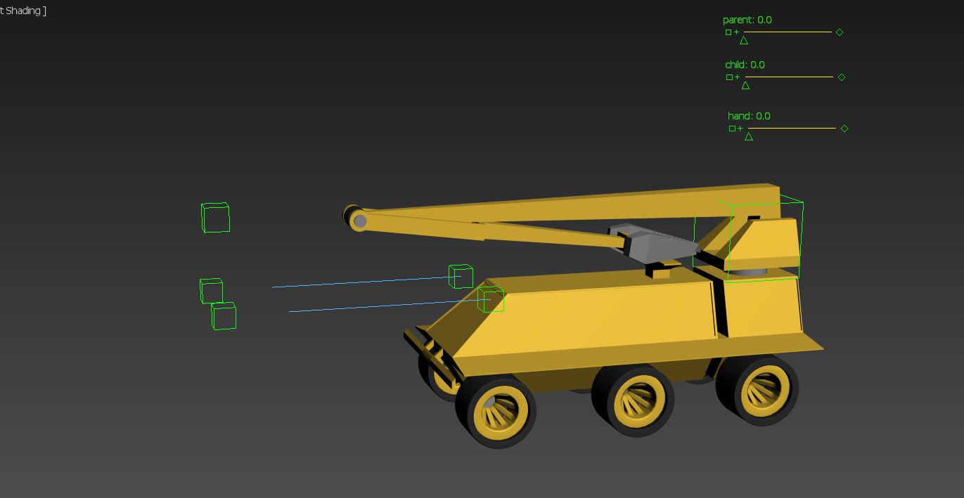 Robot Crane Vehicle Low-poly 3D model_11