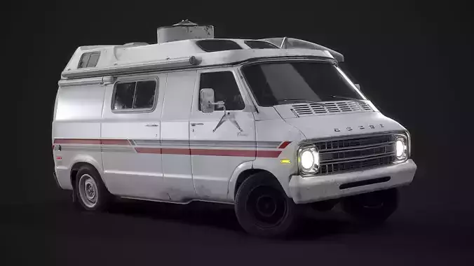 1967 Dodge Tradesman B100 Games Model Low-poly 3D model