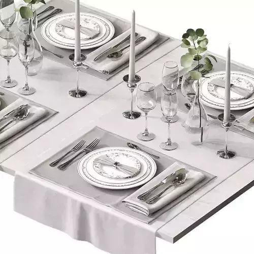HQ Table setting 3D model
