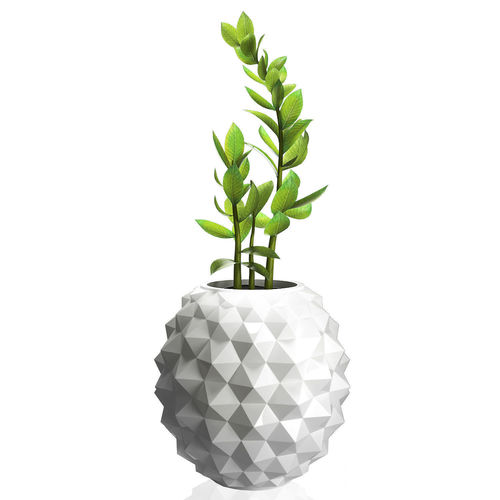 Flower pot with plant 3D model Flower pot with plant 3D model