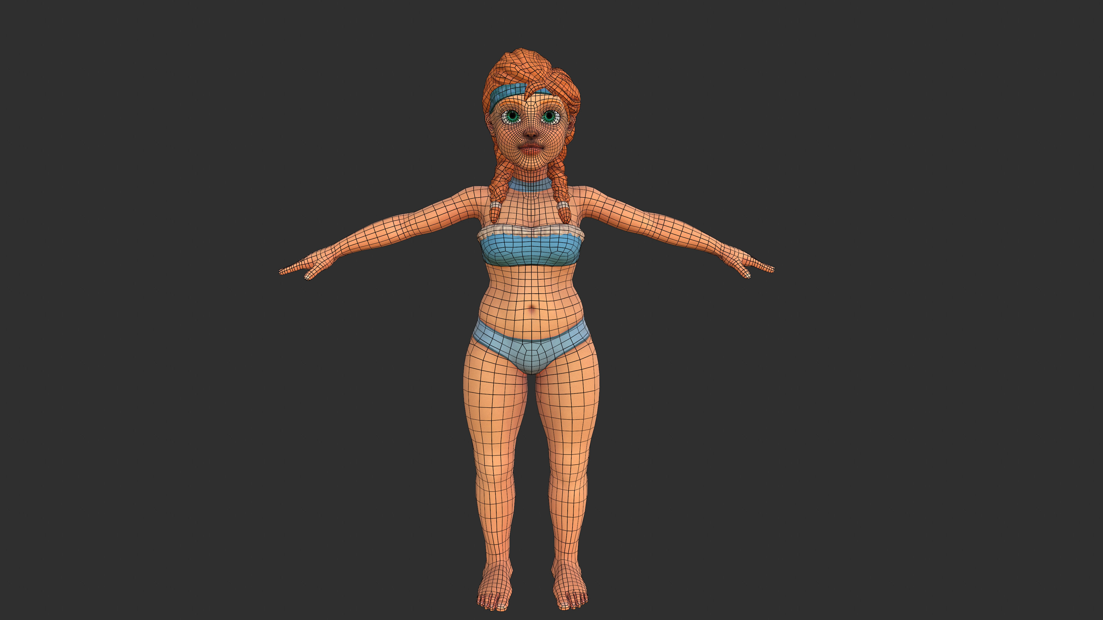 Kodi Toon Female 3D model_4