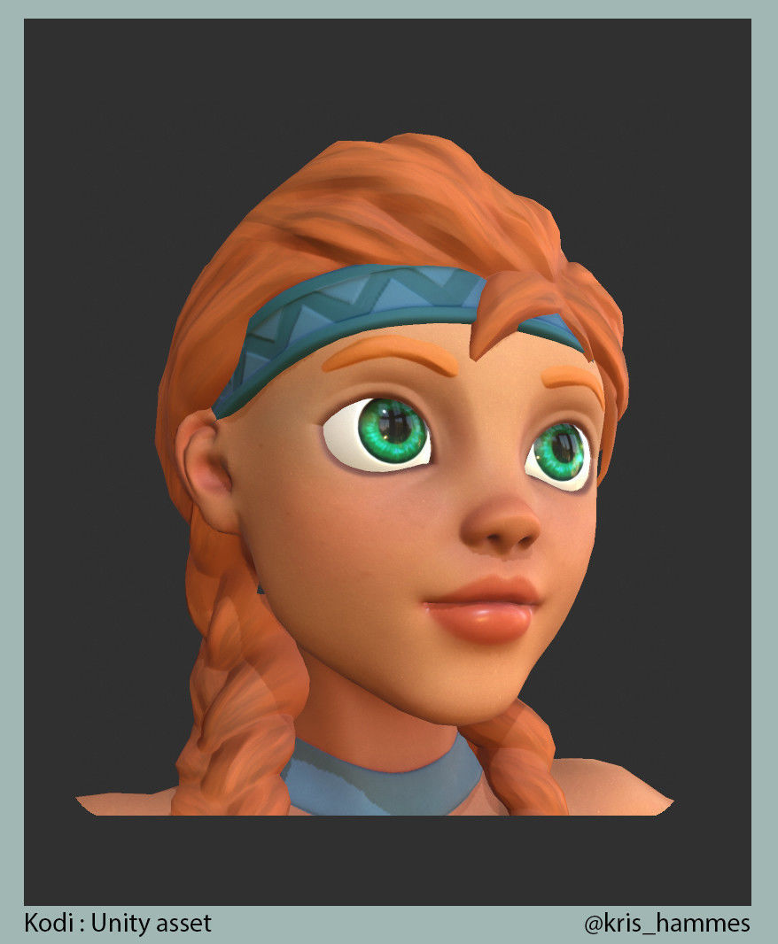 Kodi Toon Female 3D model_2