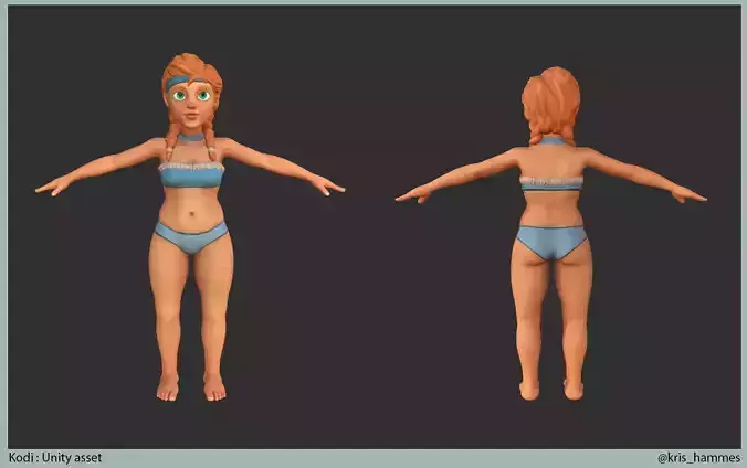 Kodi Toon Female 3D model
