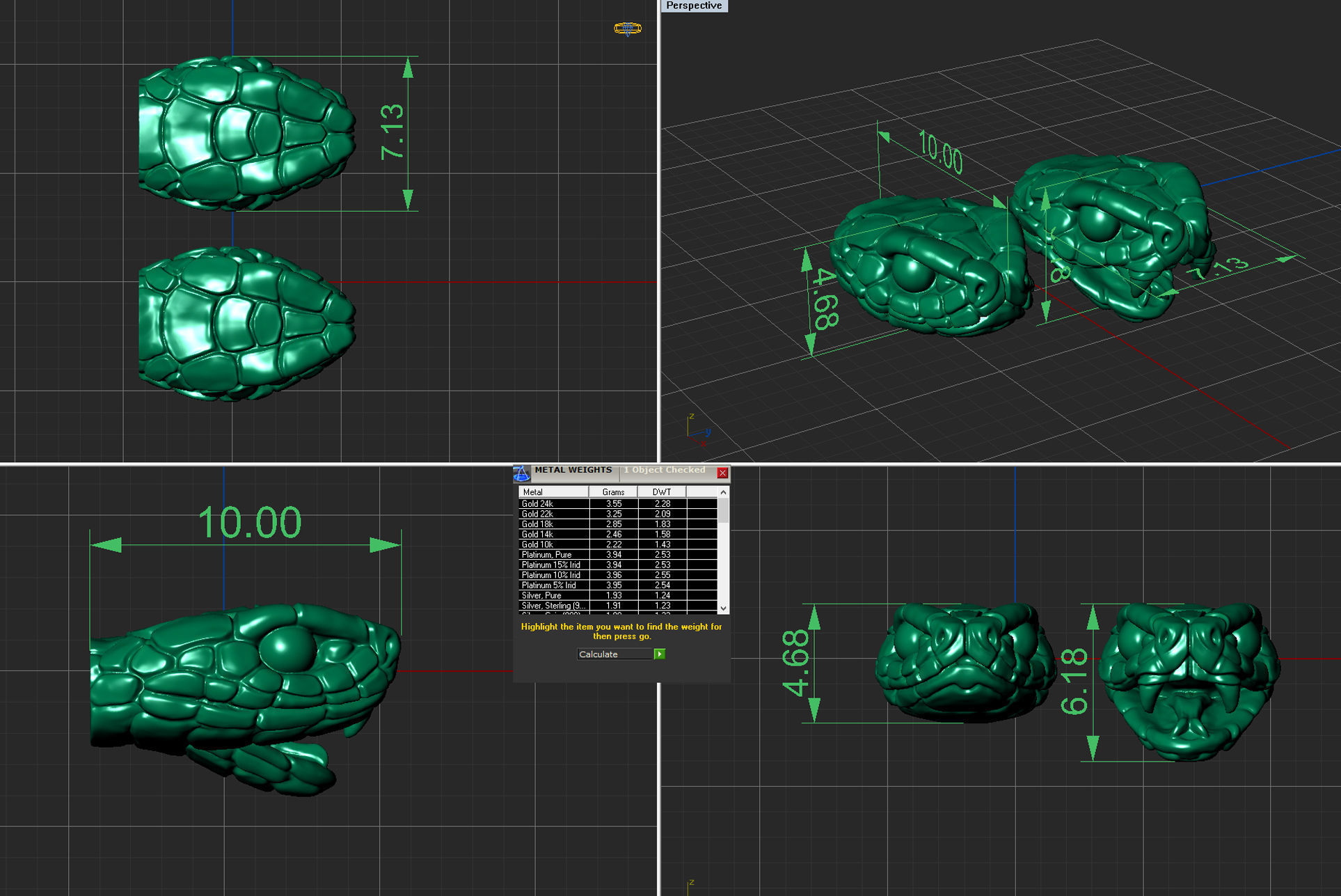 Snake Heads 3D print model_7