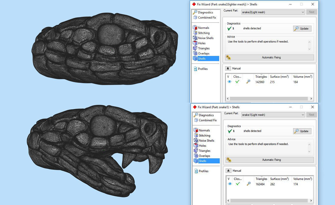 Snake Heads 3D print model_10