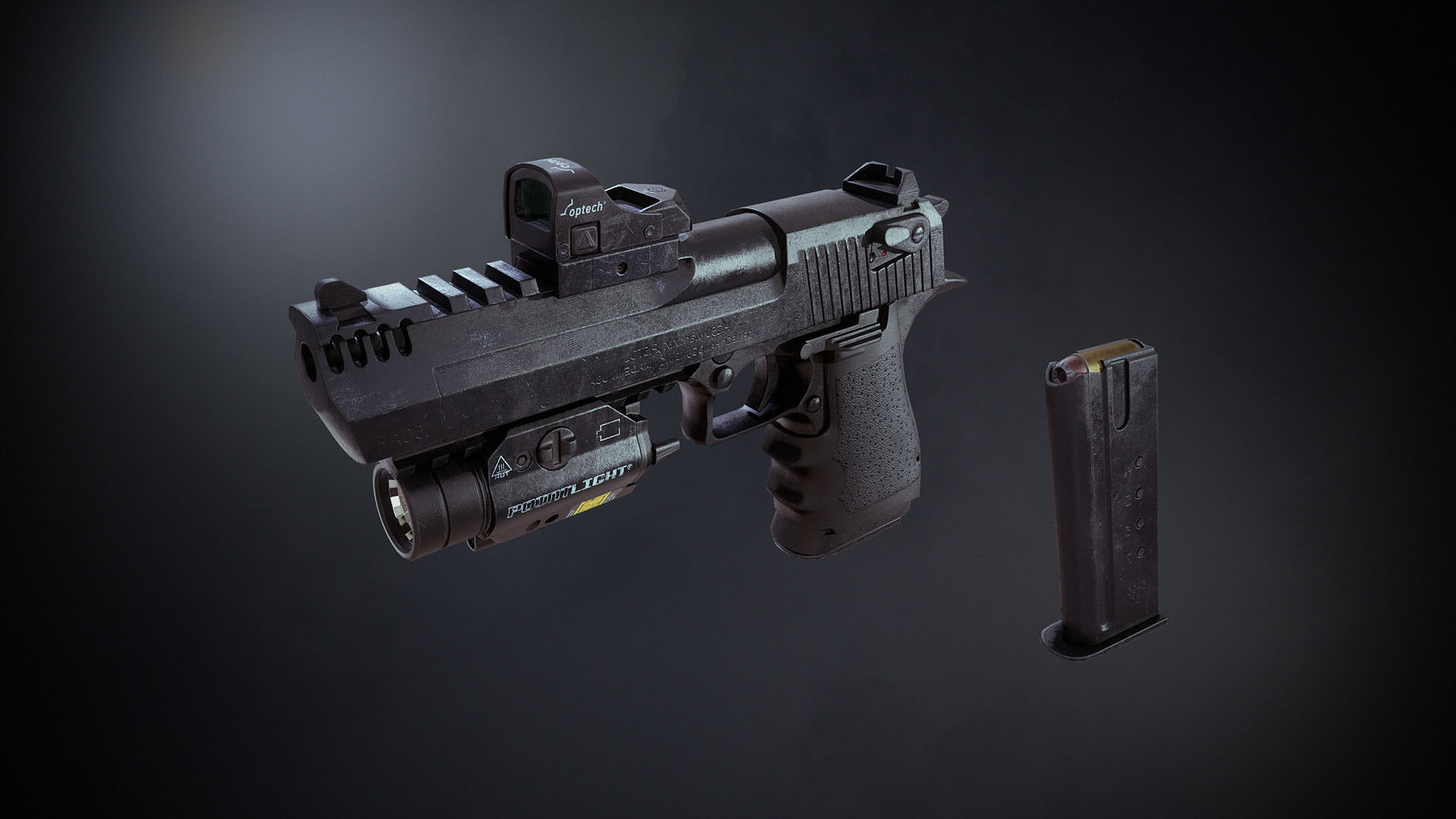 SBG Pistol 50 AE Low-poly 3D model_7