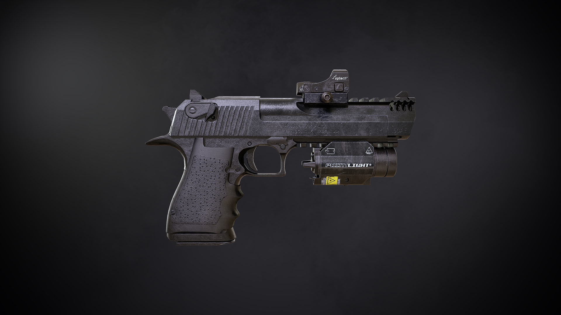 SBG Pistol 50 AE Low-poly 3D model_5