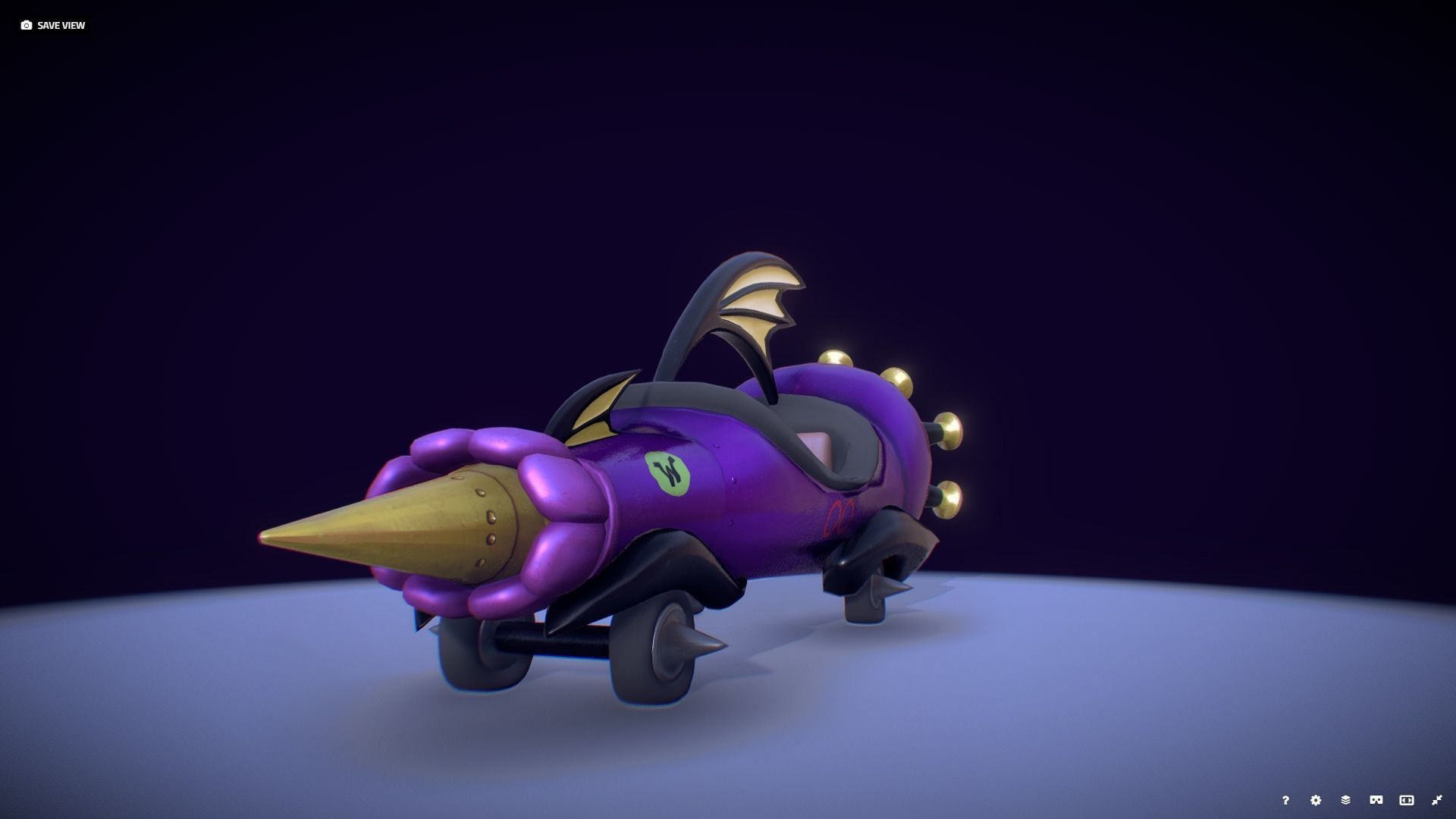 Wacky Races - The Mean Machine Low-poly 3D model_16