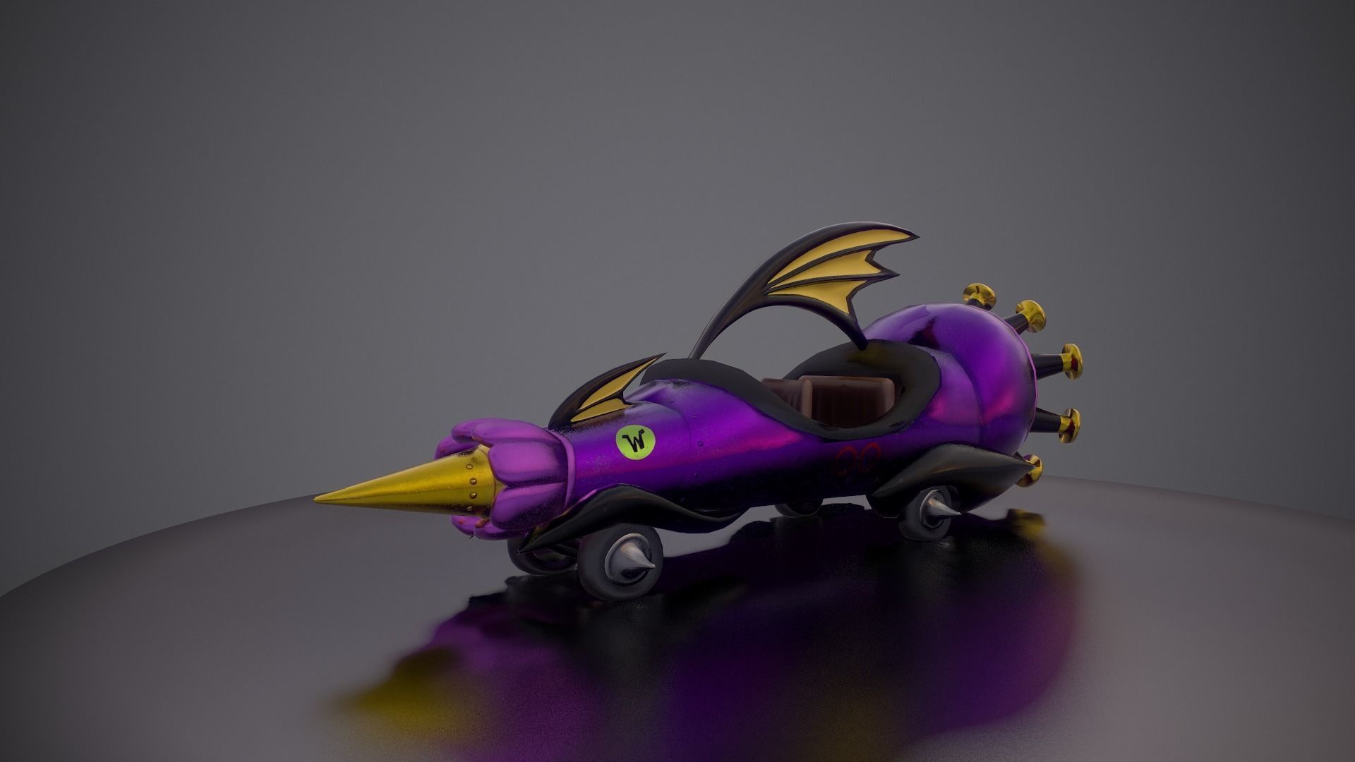 Wacky Races - The Mean Machine Low-poly 3D model_24