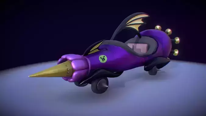 Wacky Races - The Mean Machine Low-poly 3D model