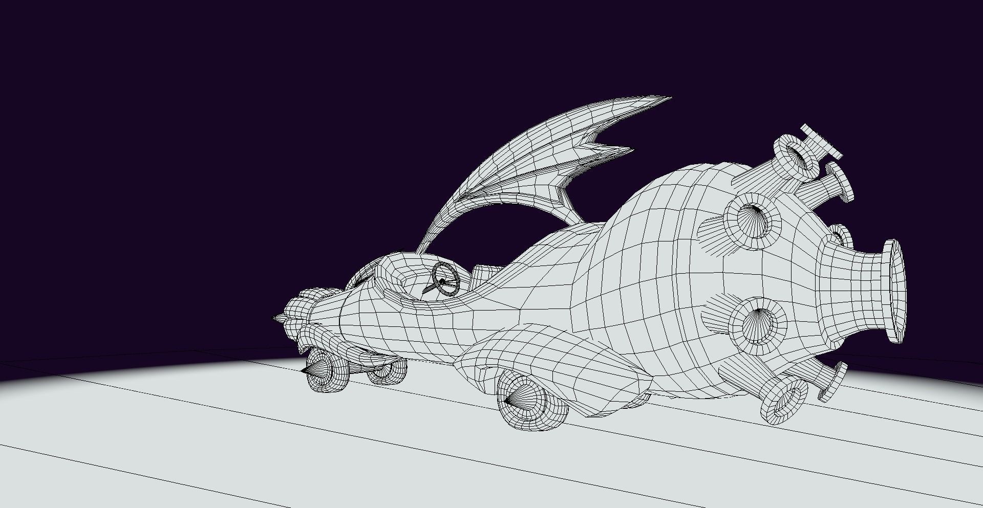 Wacky Races - The Mean Machine Low-poly 3D model_8