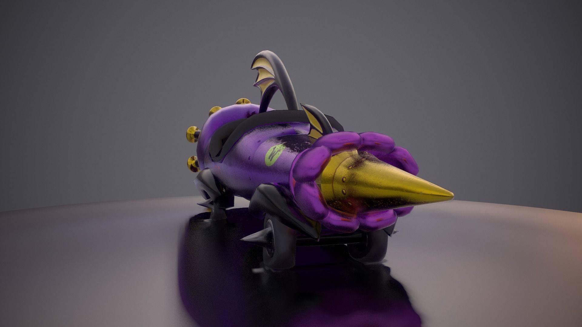 Wacky Races - The Mean Machine Low-poly 3D model_28