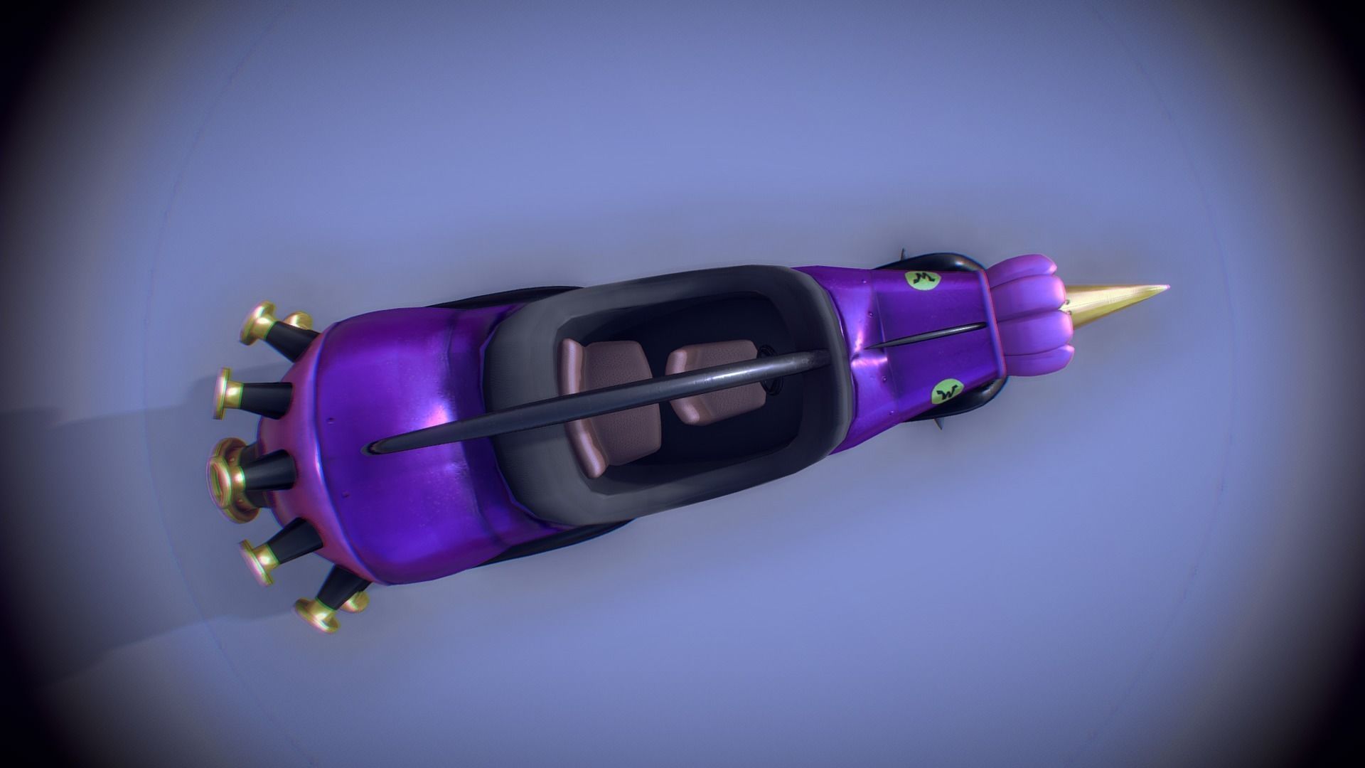 Wacky Races - The Mean Machine Low-poly 3D model_9