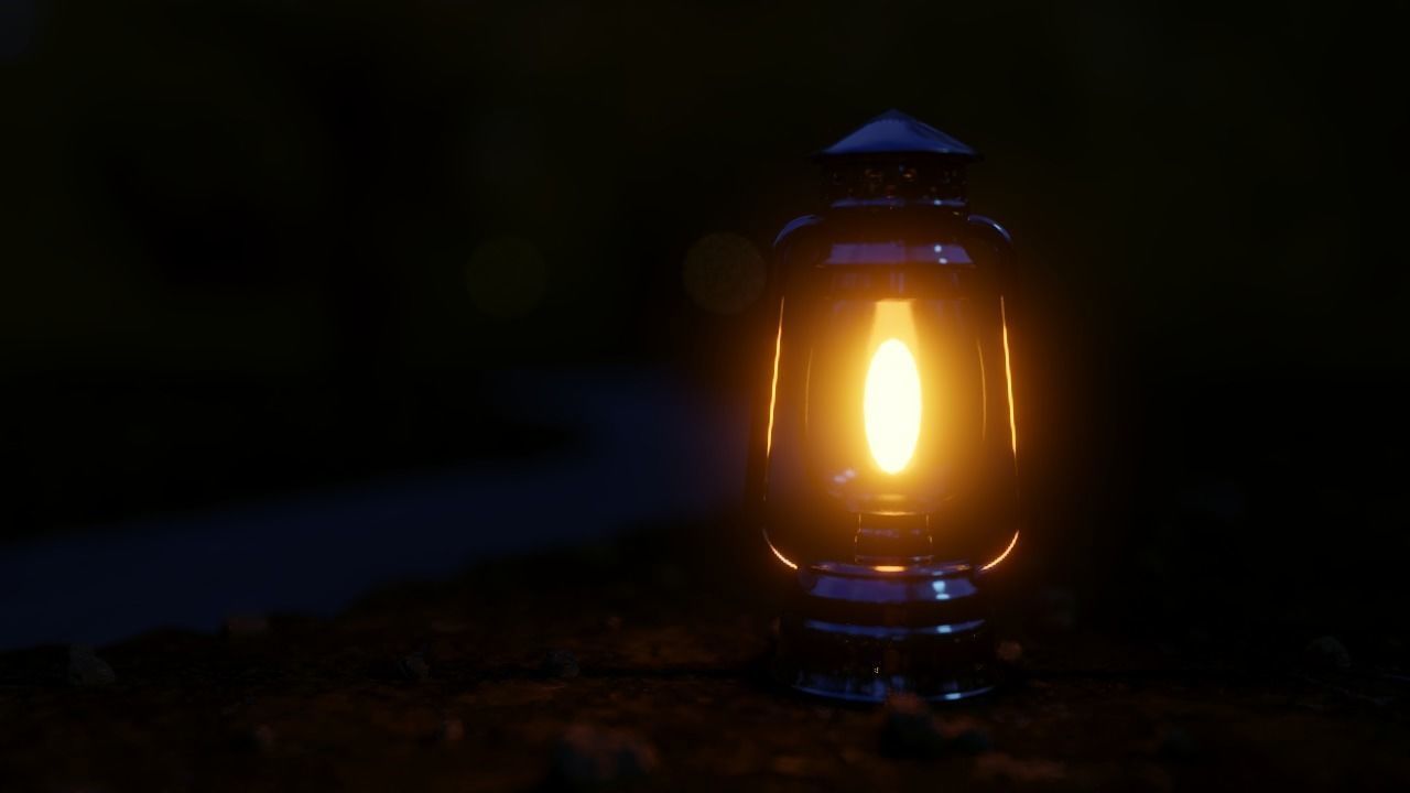 Oil Lamp Blender 3D 3D model_1