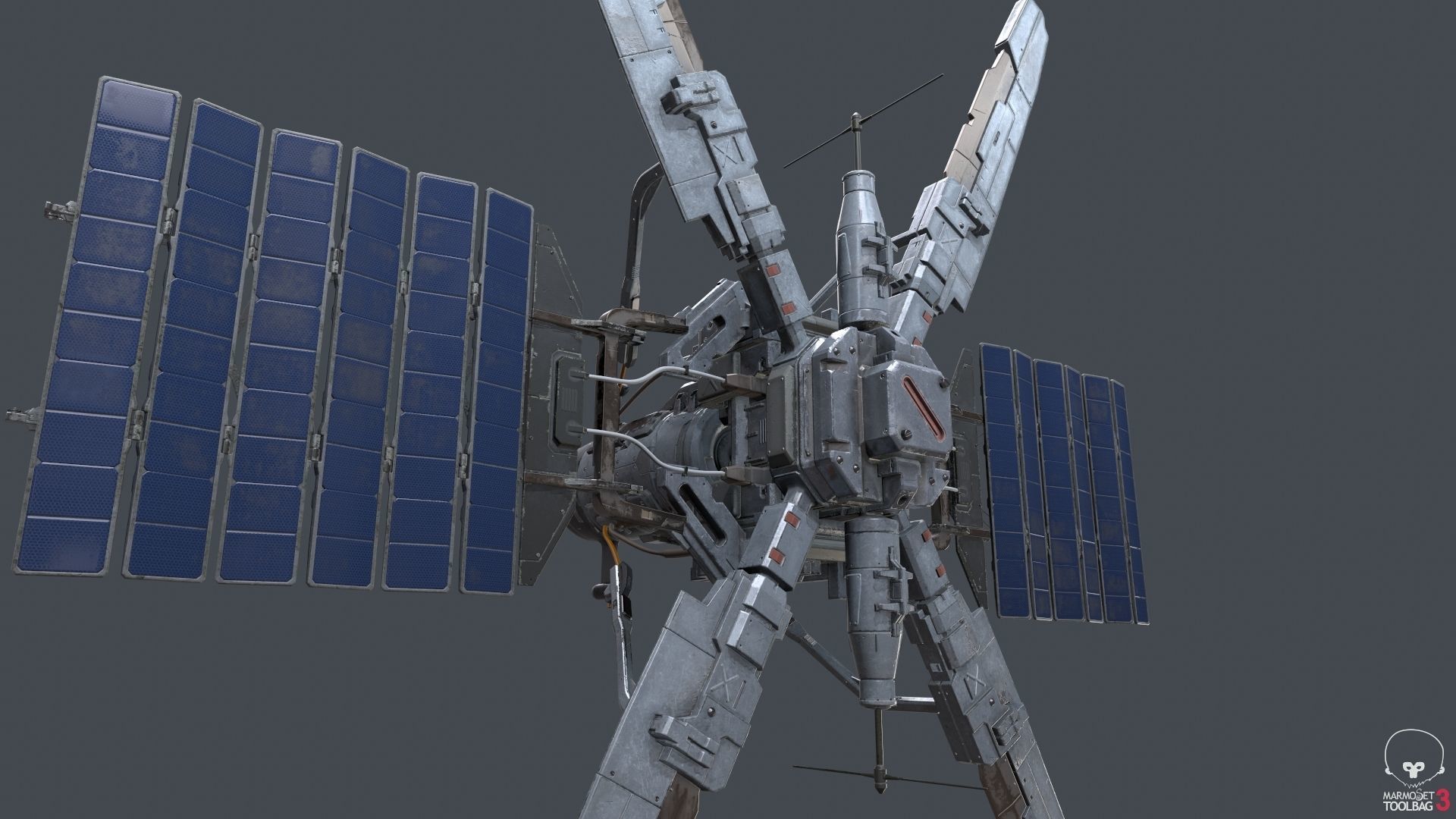 scifi-model529 space station with two propellers 3D model_4