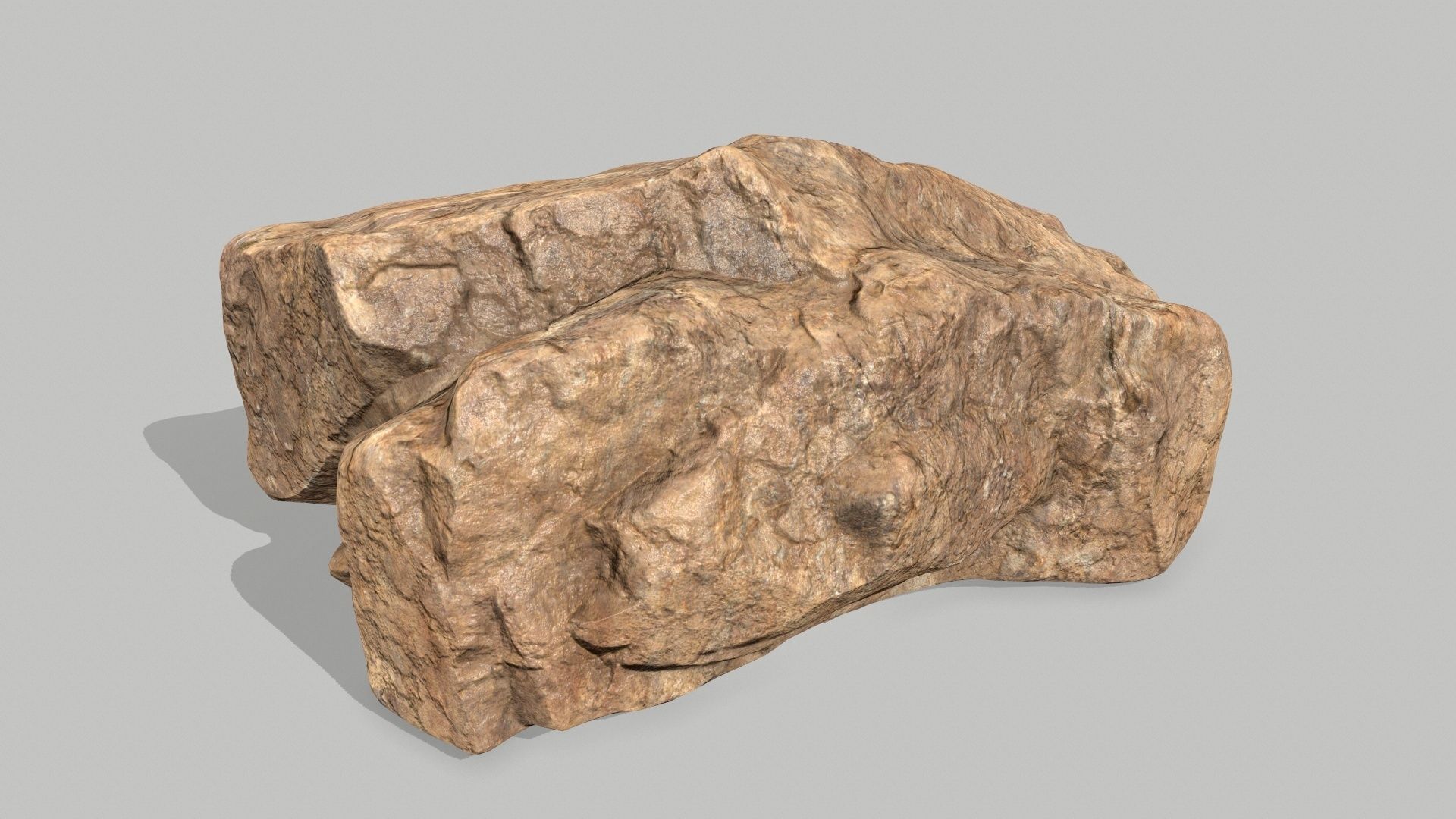 desert rocks Low-poly 3D model_3