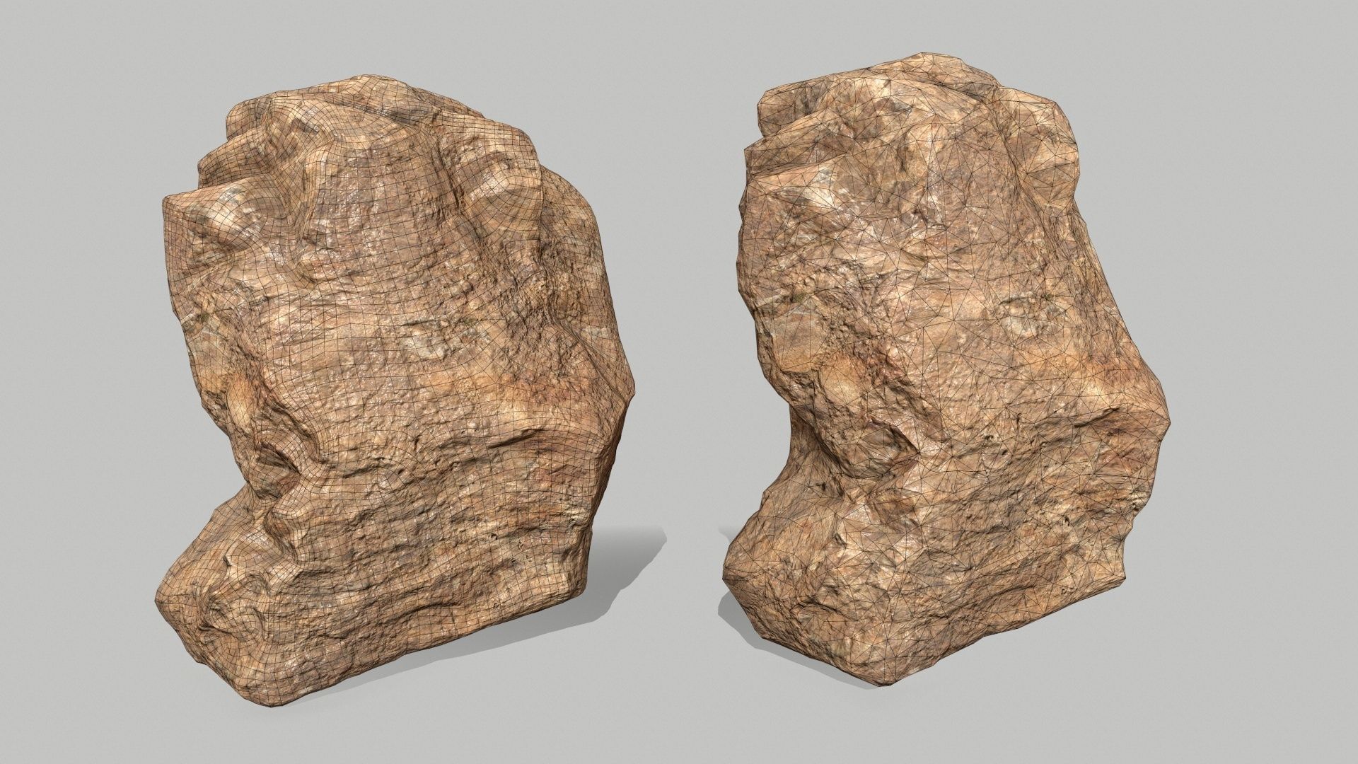 desert rocks Low-poly 3D model_11