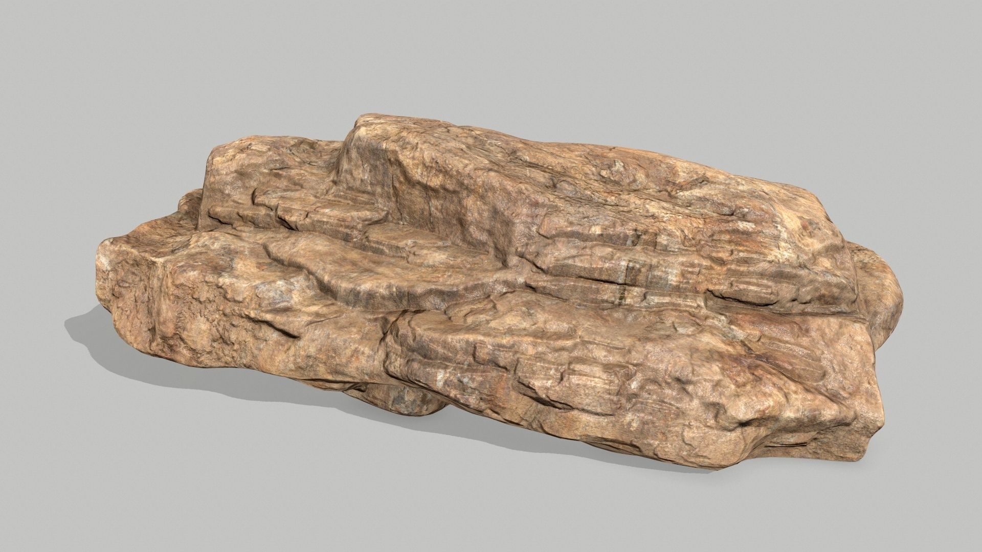 desert rocks Low-poly 3D model_6