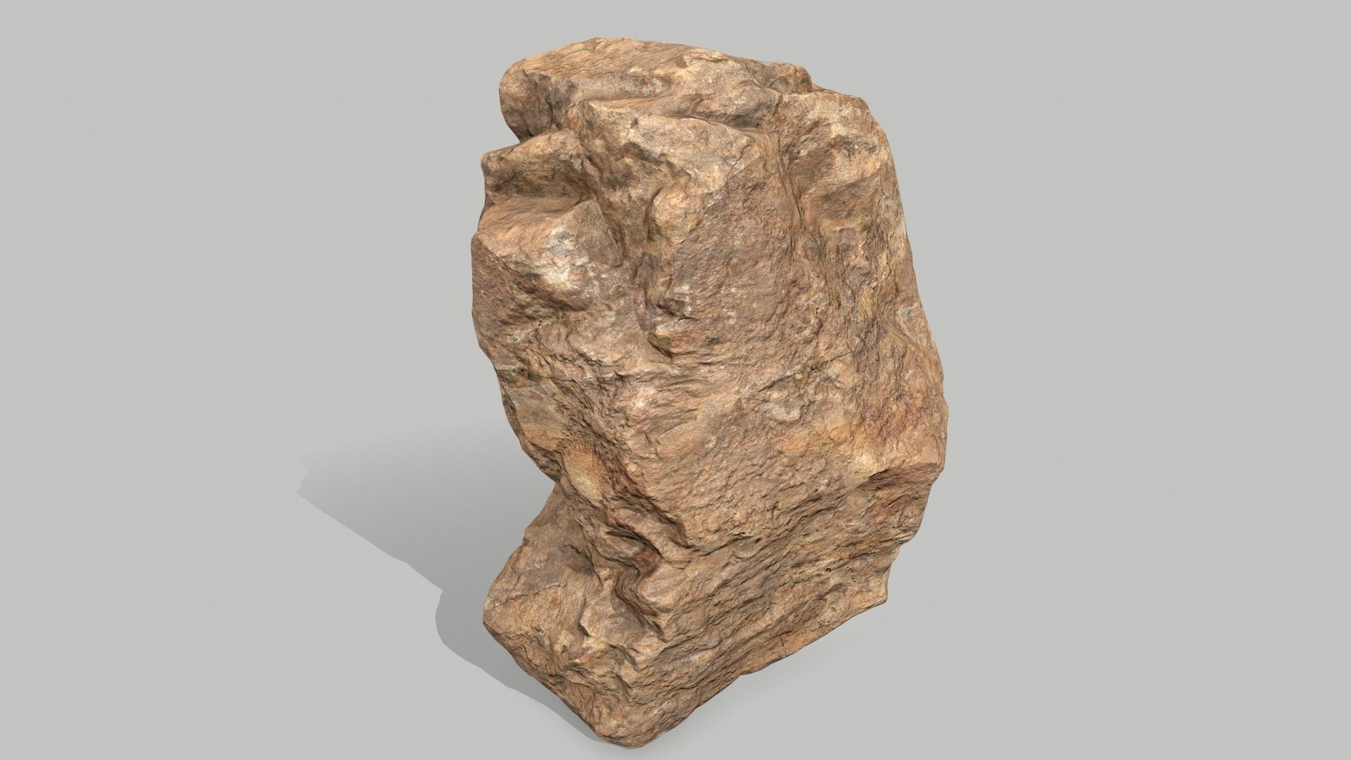 desert rocks Low-poly 3D model_1