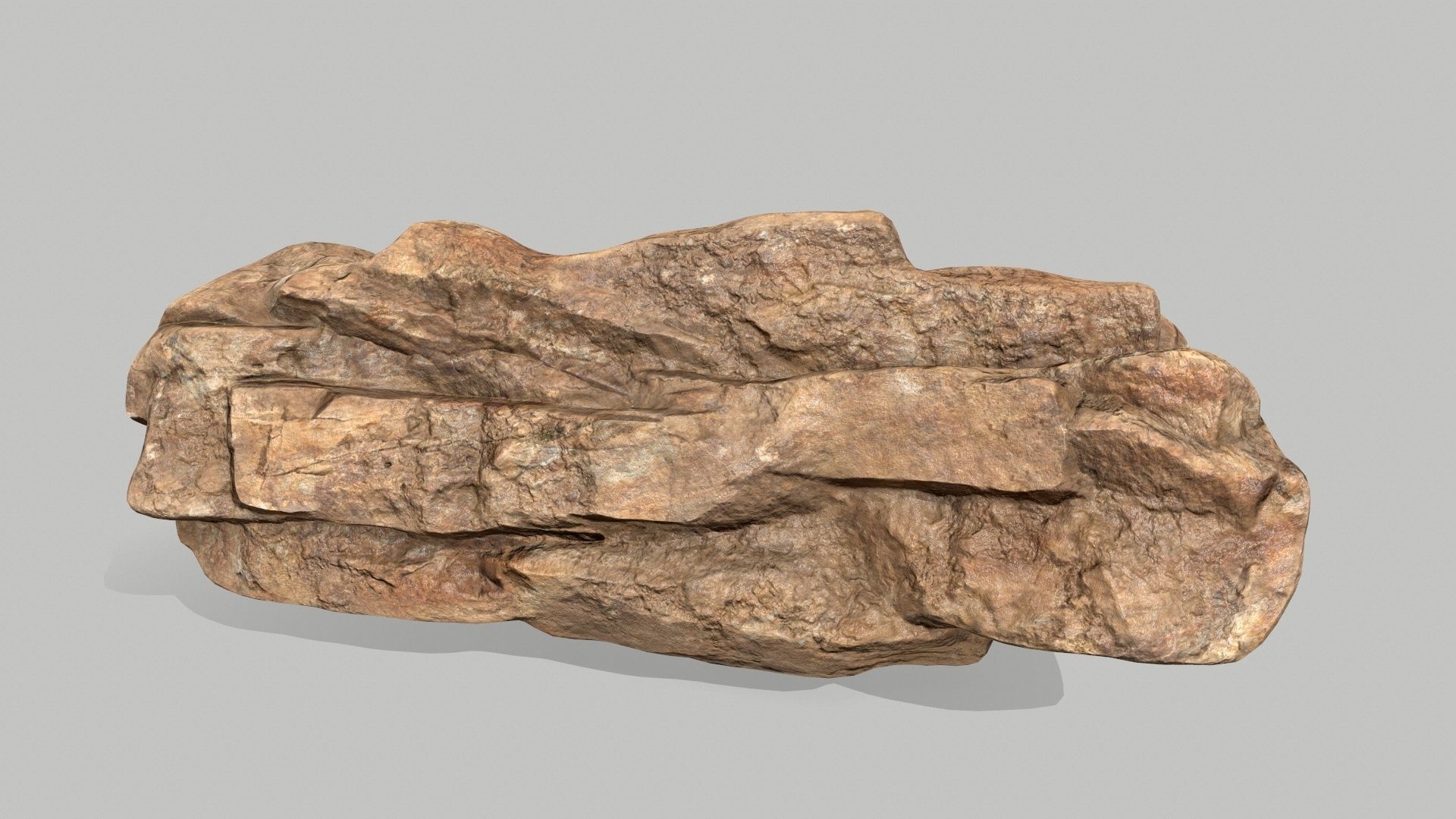 desert rocks Low-poly 3D model_5