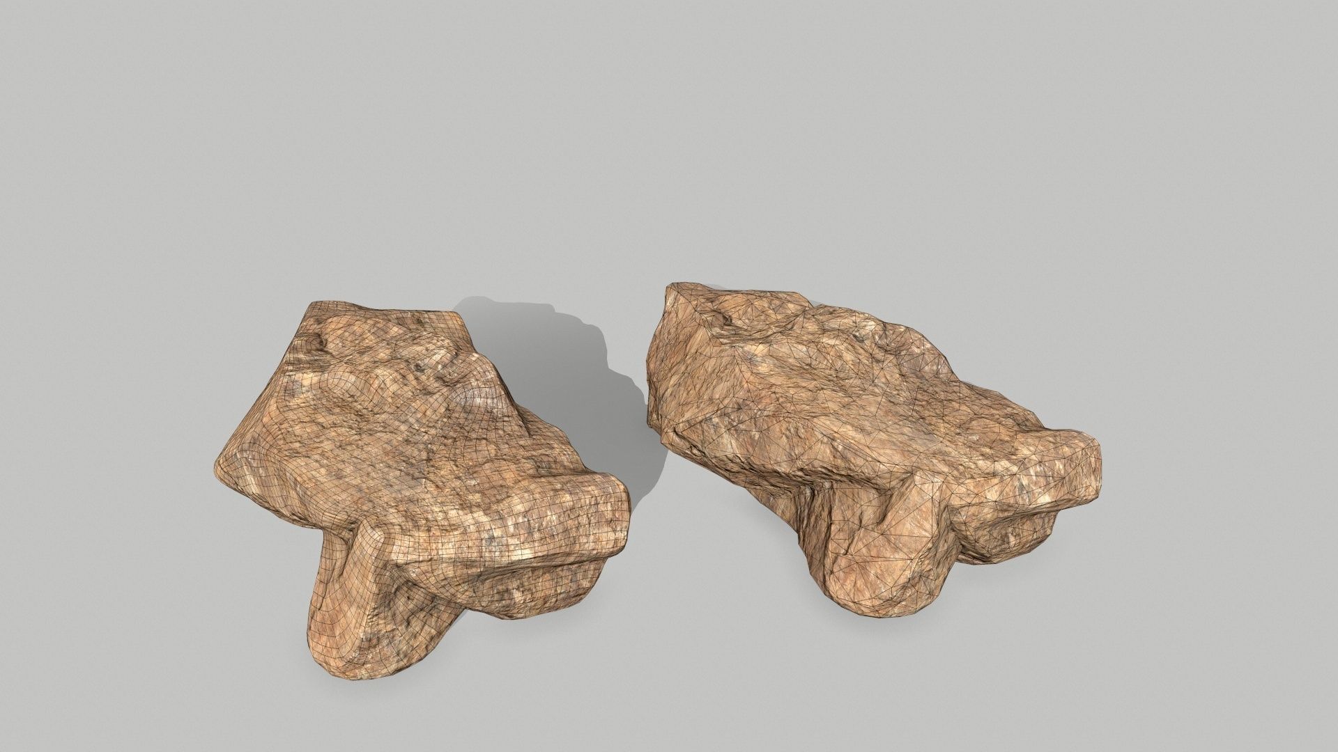 desert rocks Low-poly 3D model_10
