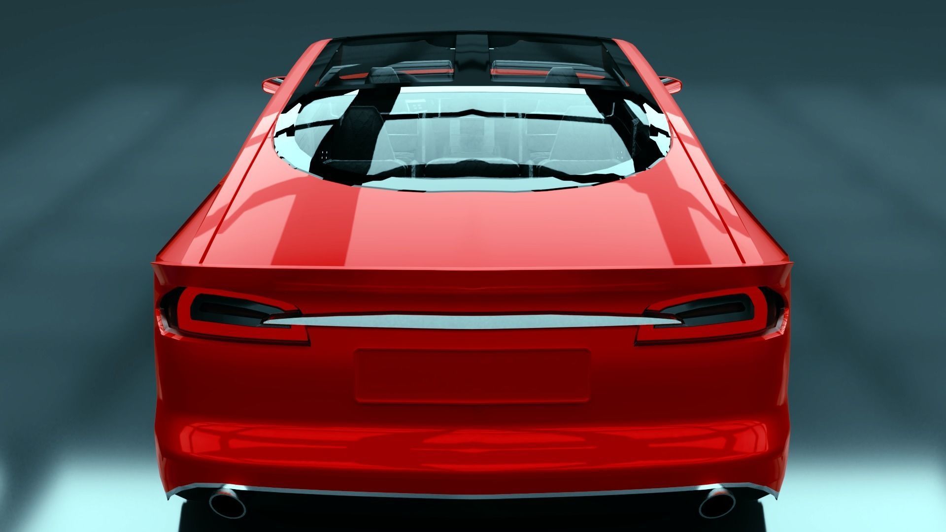 Generic Extended Wheelbase 4 Door Coupe Low-poly 3D model_5