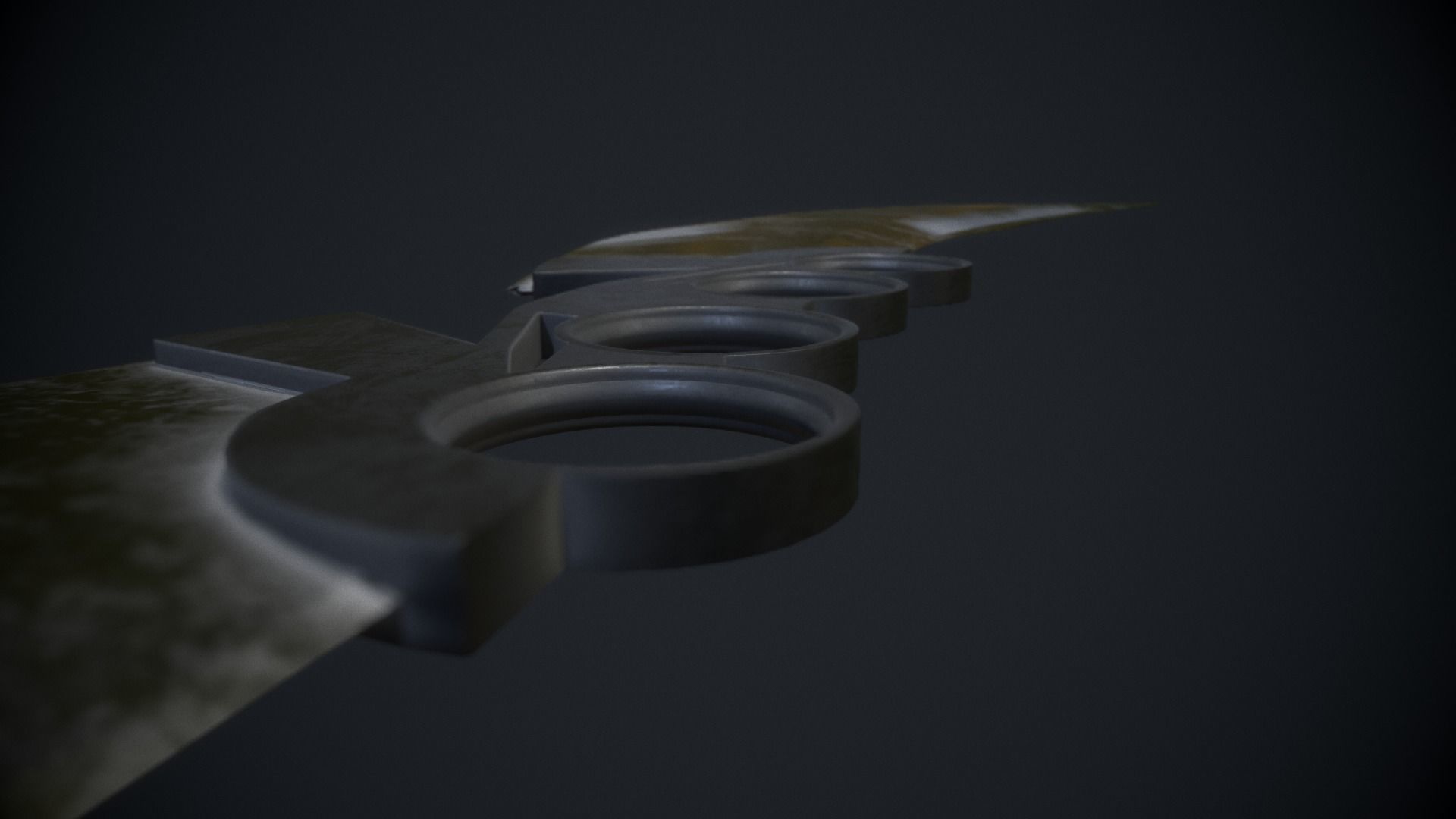 Knuckles Knife Low-poly 3D model_8