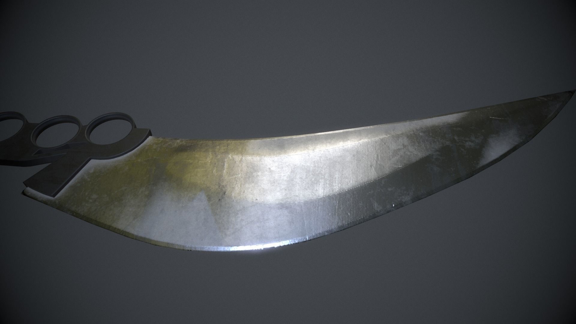 Knuckles Knife Low-poly 3D model_5