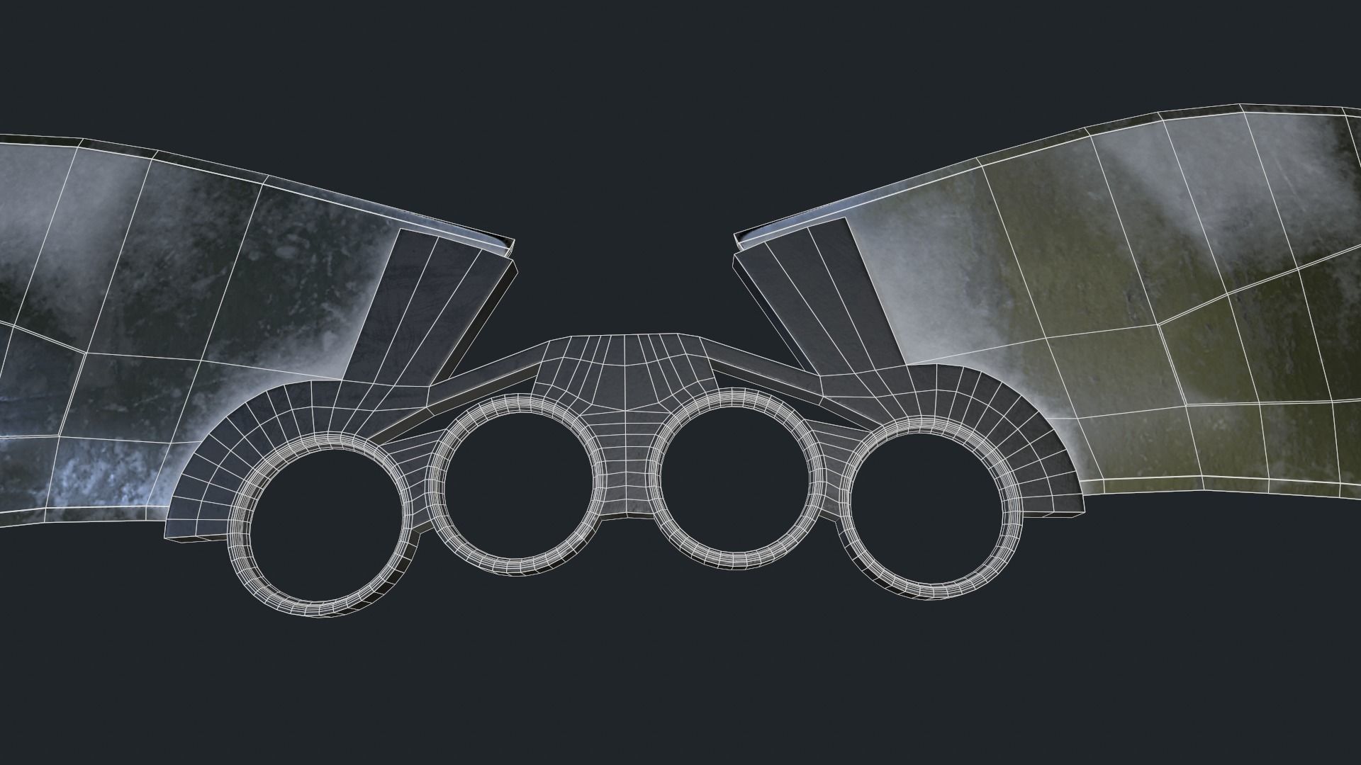 Knuckles Knife Low-poly 3D model_9