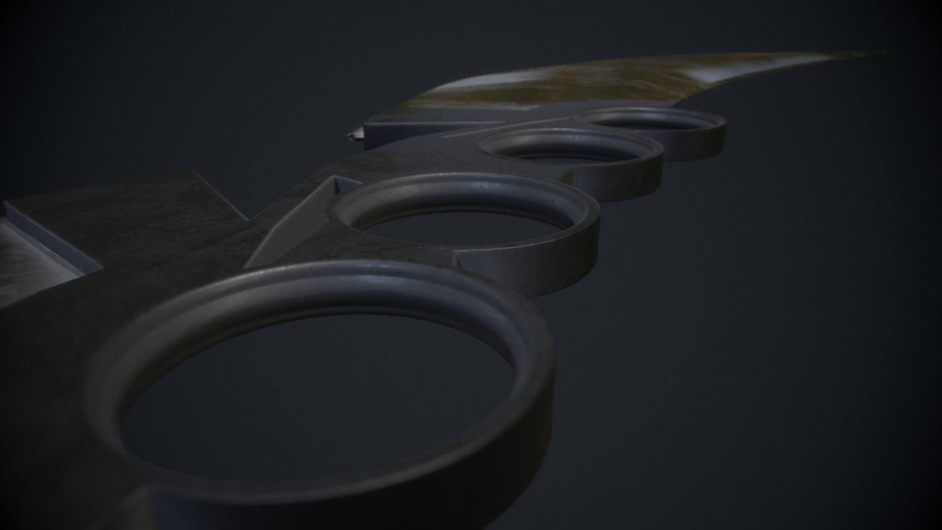 Knuckles Knife Low-poly 3D model_7