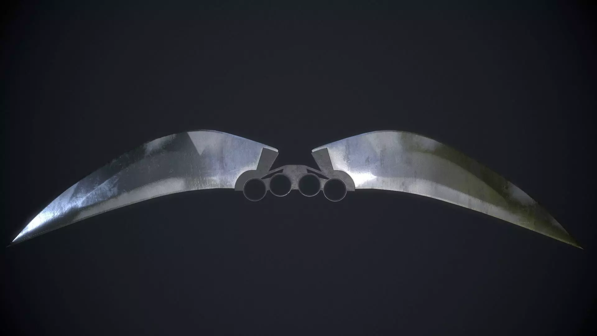 Knuckles Knife Low-poly 3D model_0