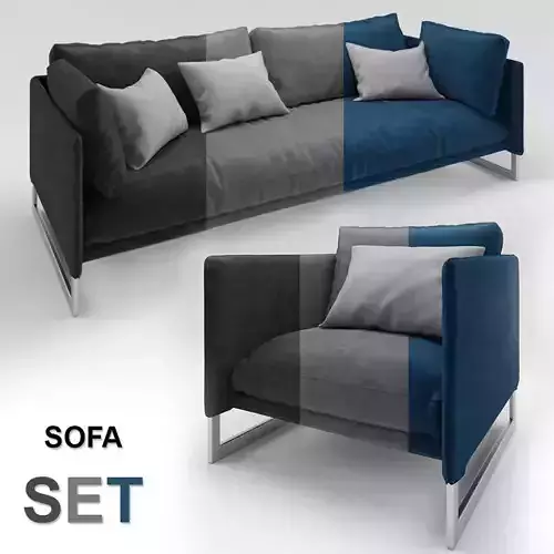 Velvet Sofa Set