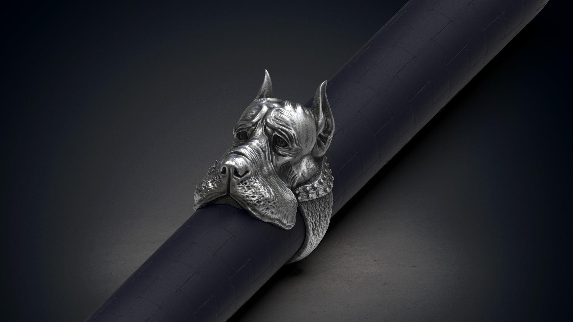 Dog Ring  3D print model_1